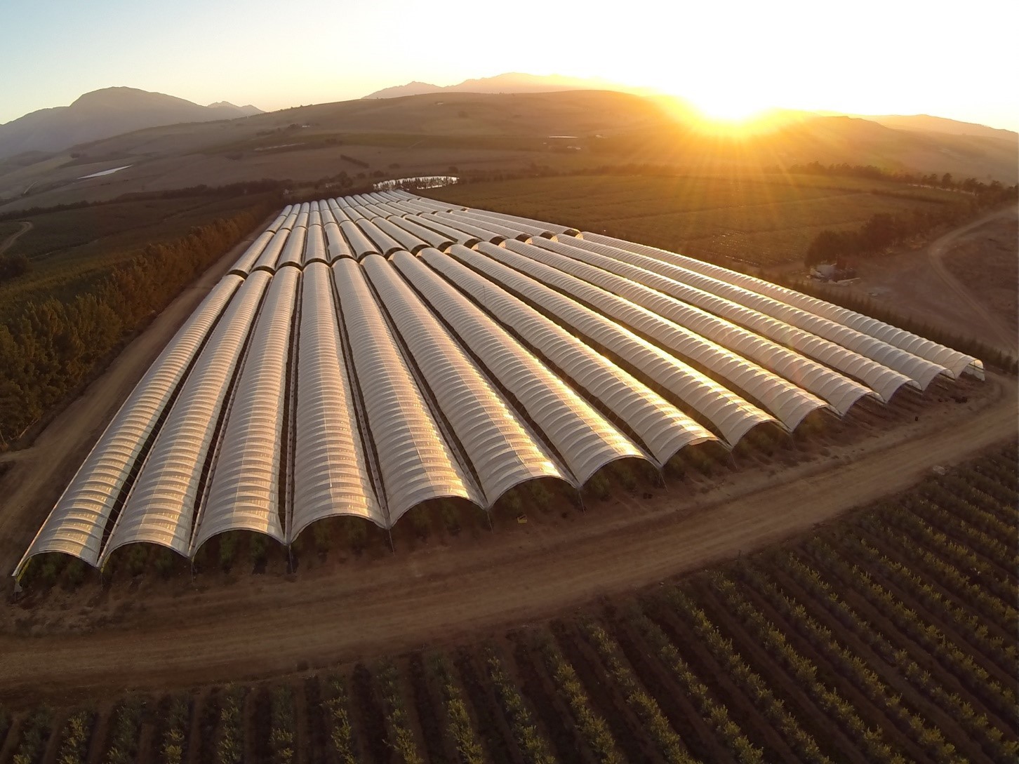 Changing weather conditions over agricultural land